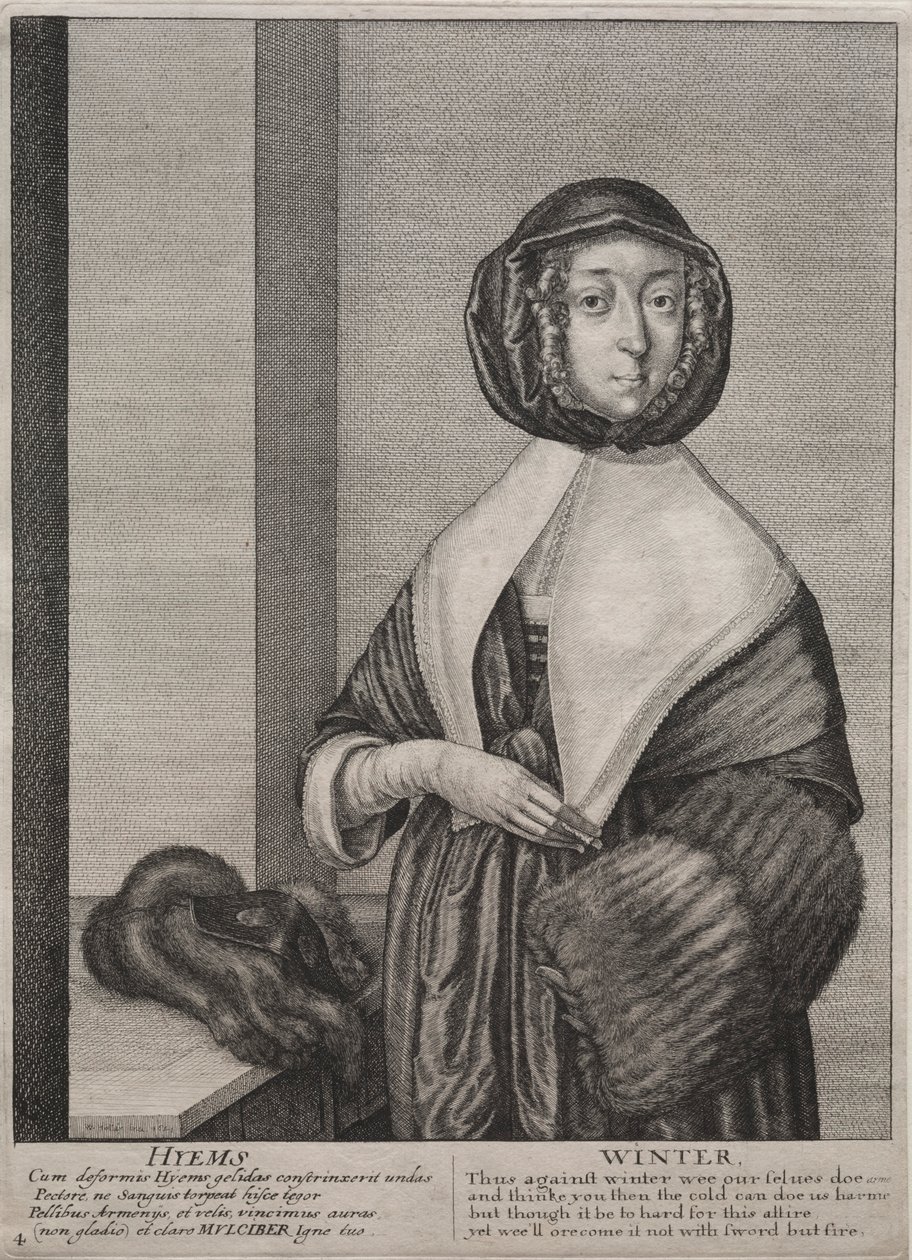 As Quatro Estações: Inverno, 1641. de Wenceslaus Hollar