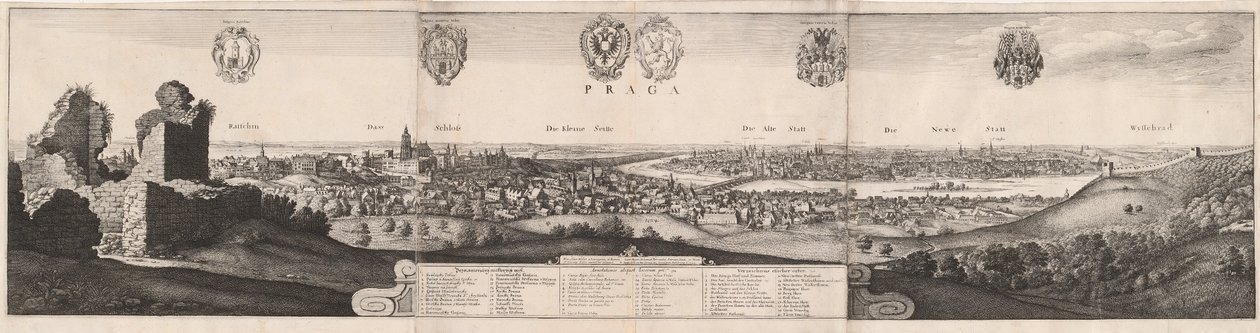 A Grande Vista de Praga de Wenceslaus Hollar