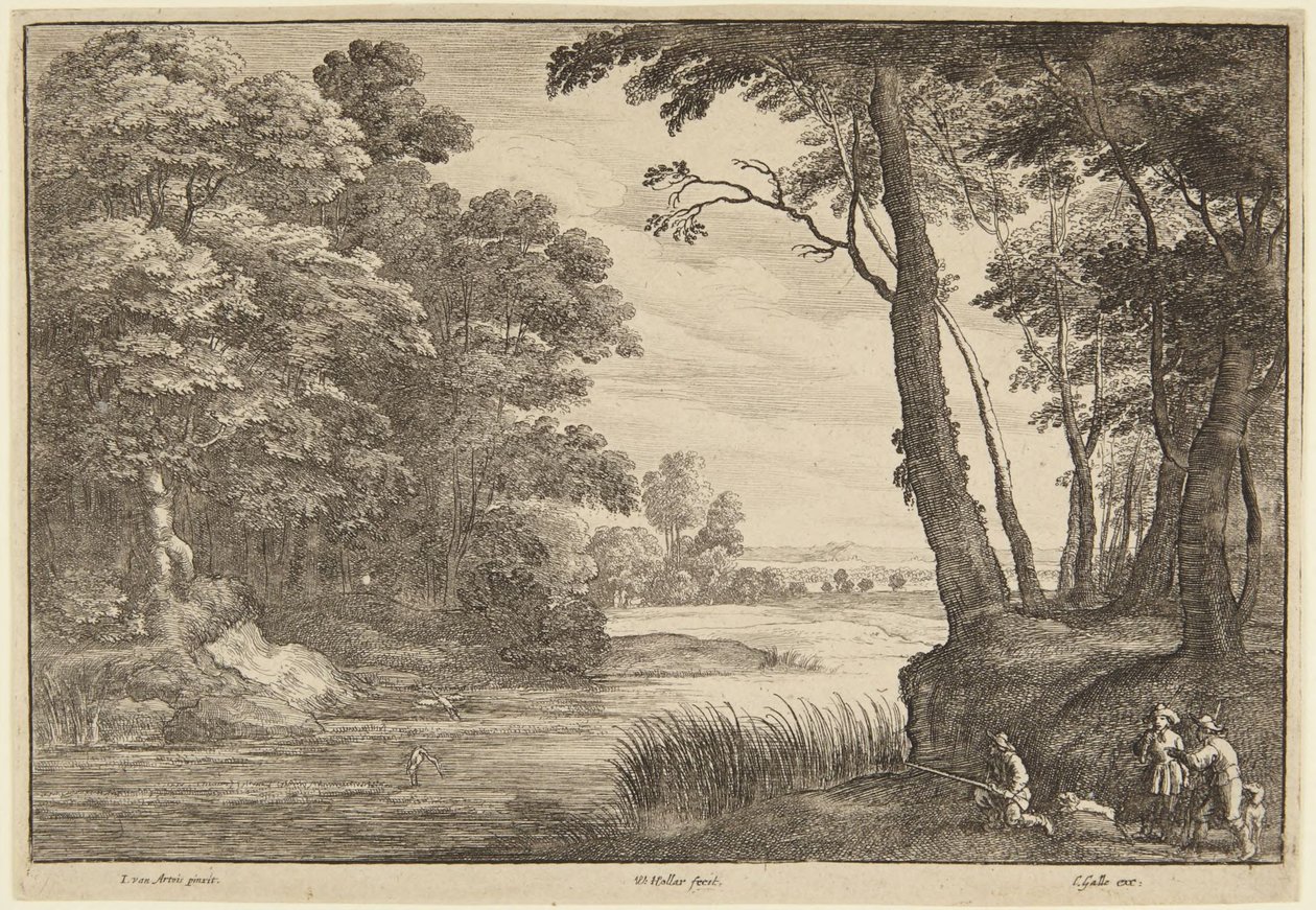 A Caça à Garça de Wenceslaus Hollar
