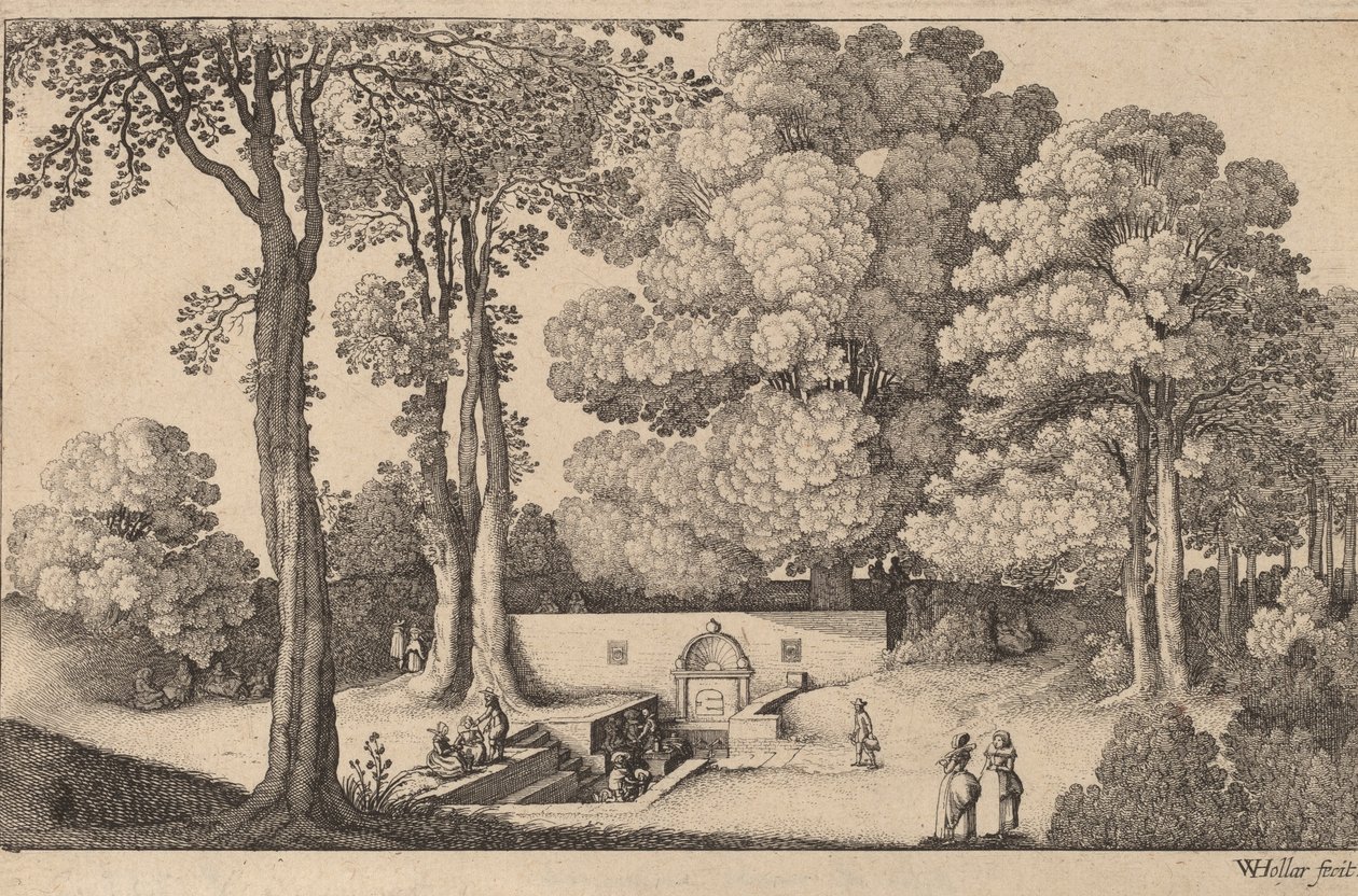 A Fonte Mineral. de Wenceslaus Hollar