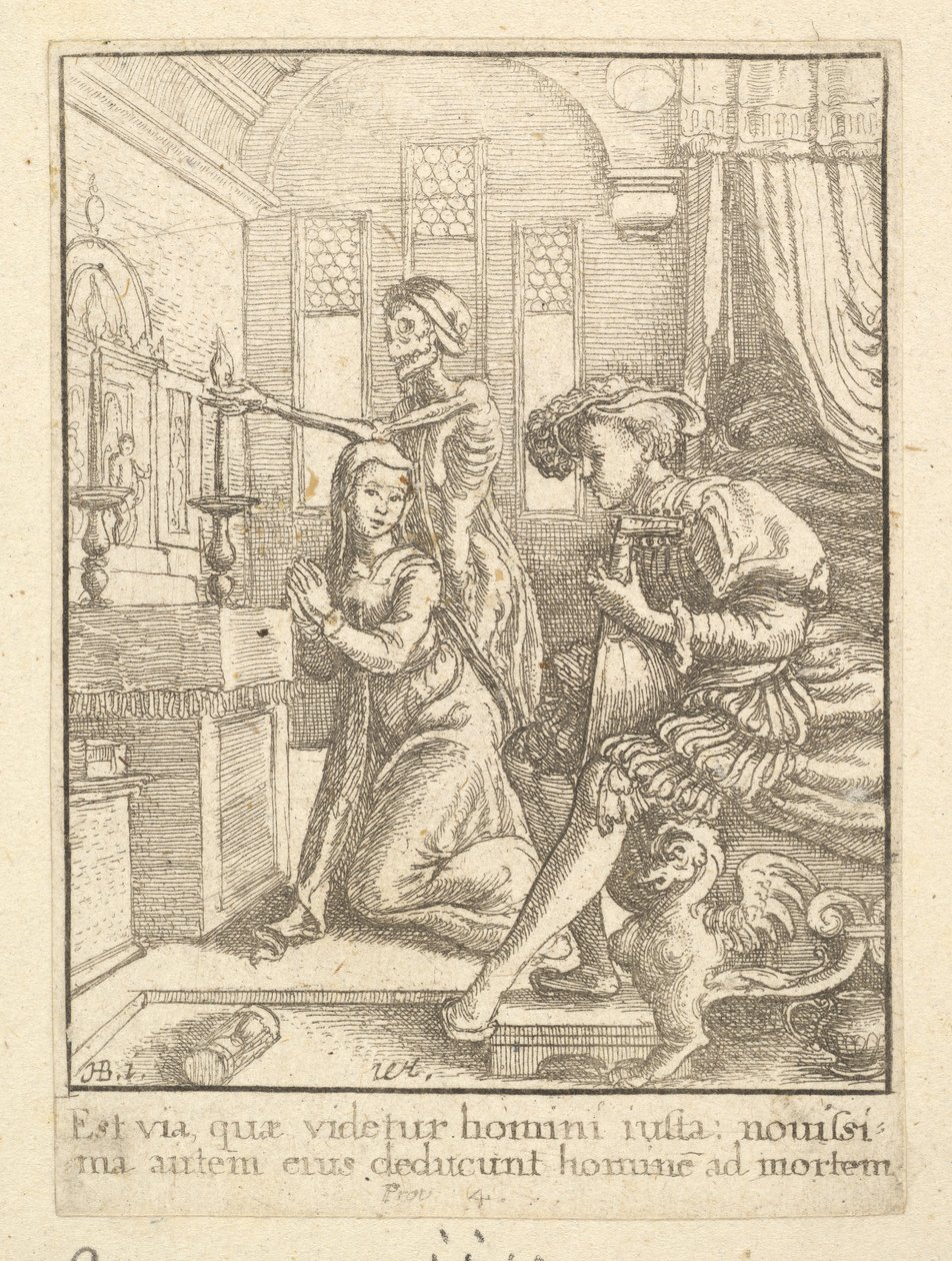 A Freira, da Dança da Morte, 1651. de Wenceslaus Hollar