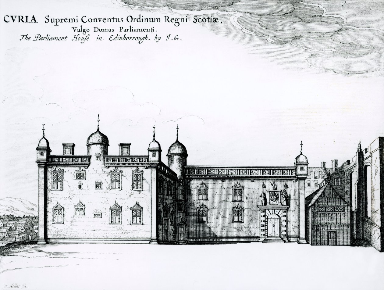 O Parlamento em Edimburgo (gravura) (foto bundw) de Wenceslaus Hollar