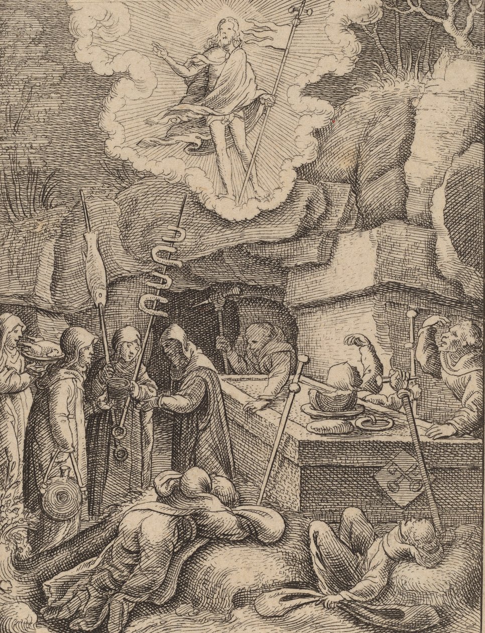A Ressurreição. de Wenceslaus Hollar