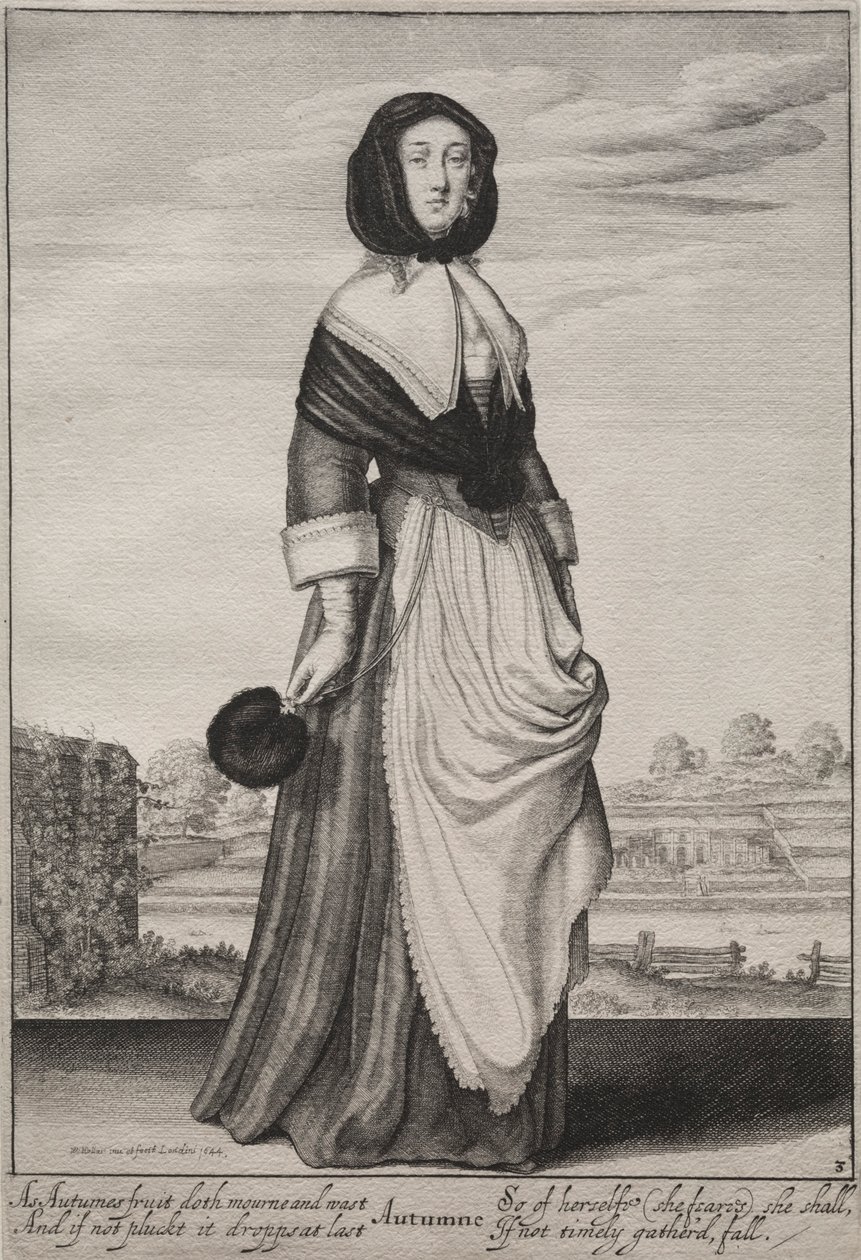 As estações: outono, 1643-1644. de Wenceslaus Hollar
