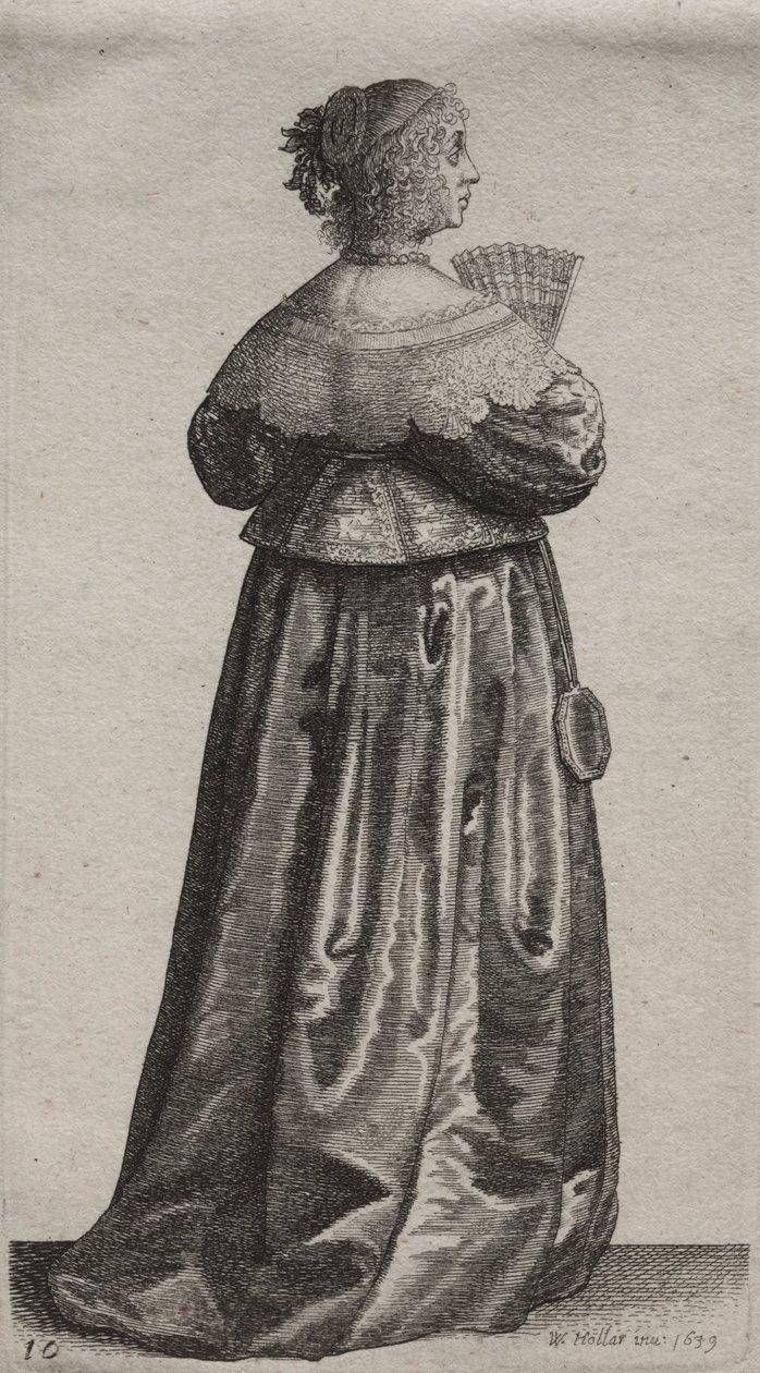 Os vários hábitos das mulheres inglesas, da nobreza às mulheres do campo ..., 1639. de Wenceslaus Hollar