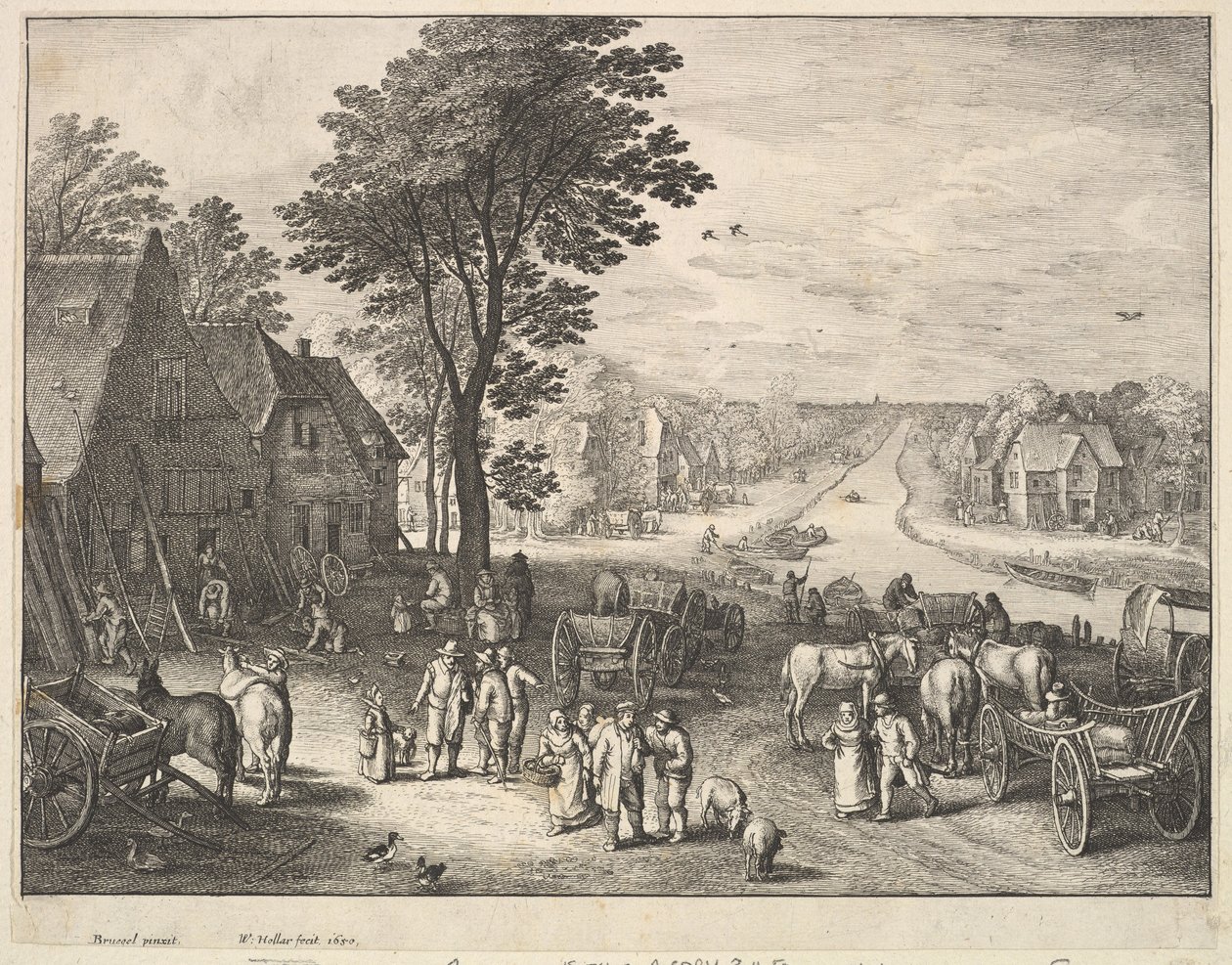 O Canal Reto, 1650. de Wenceslaus Hollar