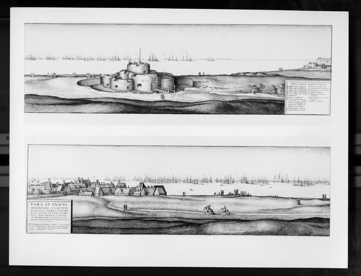 A cidade e o castelo do negócio, Kent, 1640 de Wenceslaus Hollar
