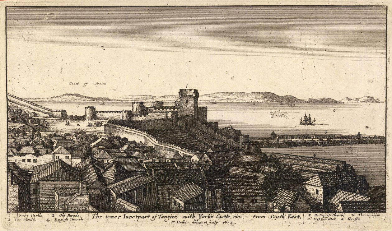 A parte interior inferior de Tânger de Wenceslaus Hollar