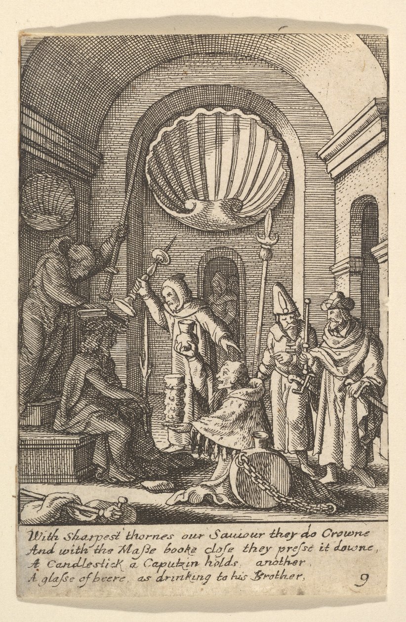 A zombaria de Cristo, 1625-77. de Wenceslaus Hollar