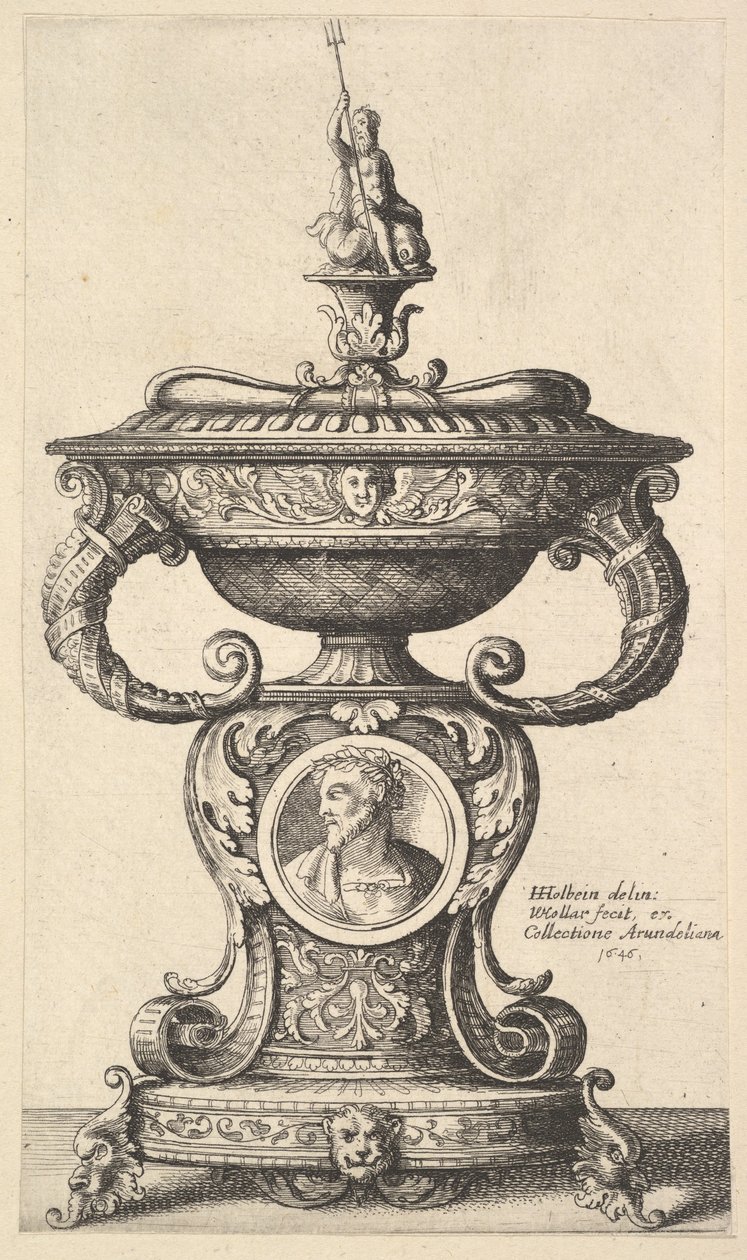Duas chávenas tratadas, 1646. de Wenceslaus Hollar