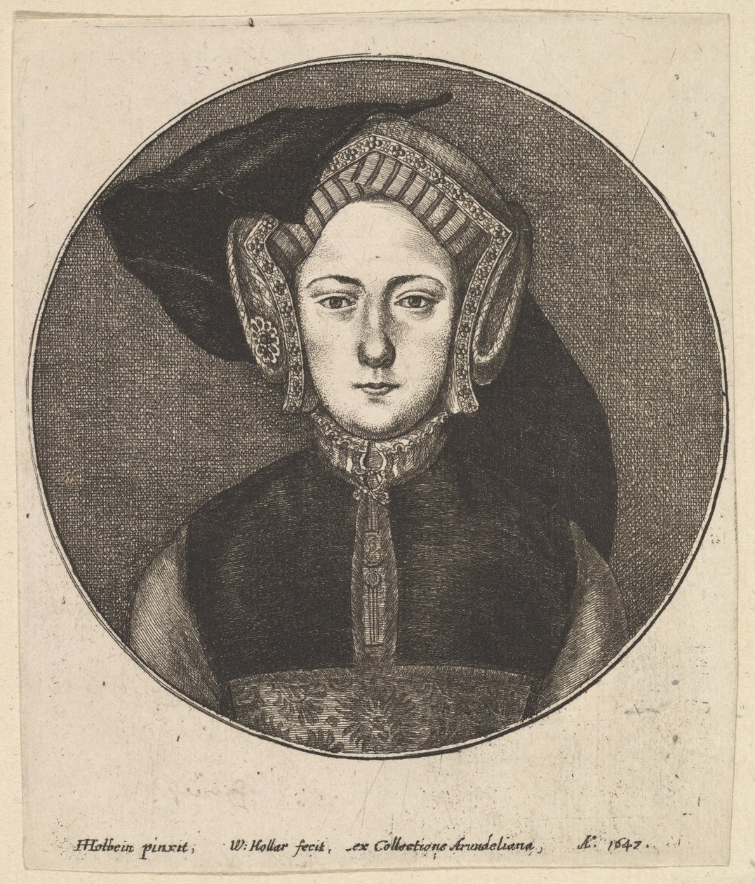 Mulher desconhecida, 1647. de Wenceslaus Hollar