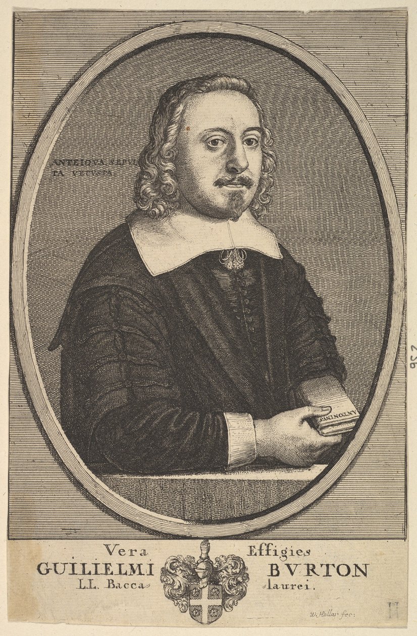 Vera Effigies Guilielmi Burton L. L. Baccalaurei, 1657-58. de Wenceslaus Hollar