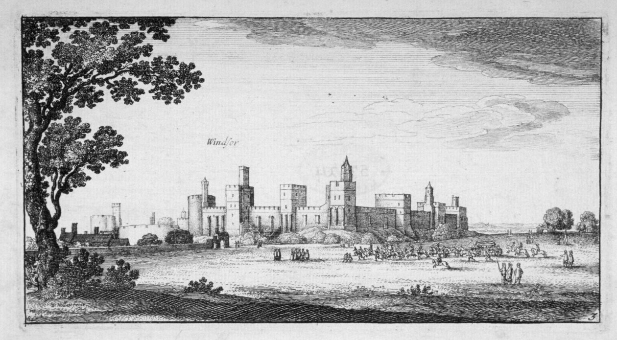 Vista do Castelo de Windsor, Berkshire, 1644 de Wenceslaus Hollar