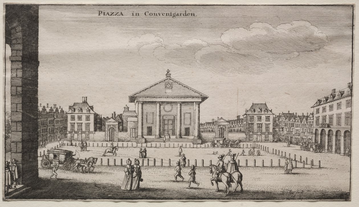 Vistas de Londres: A Piazza em Covent Garden de Wenceslaus Hollar