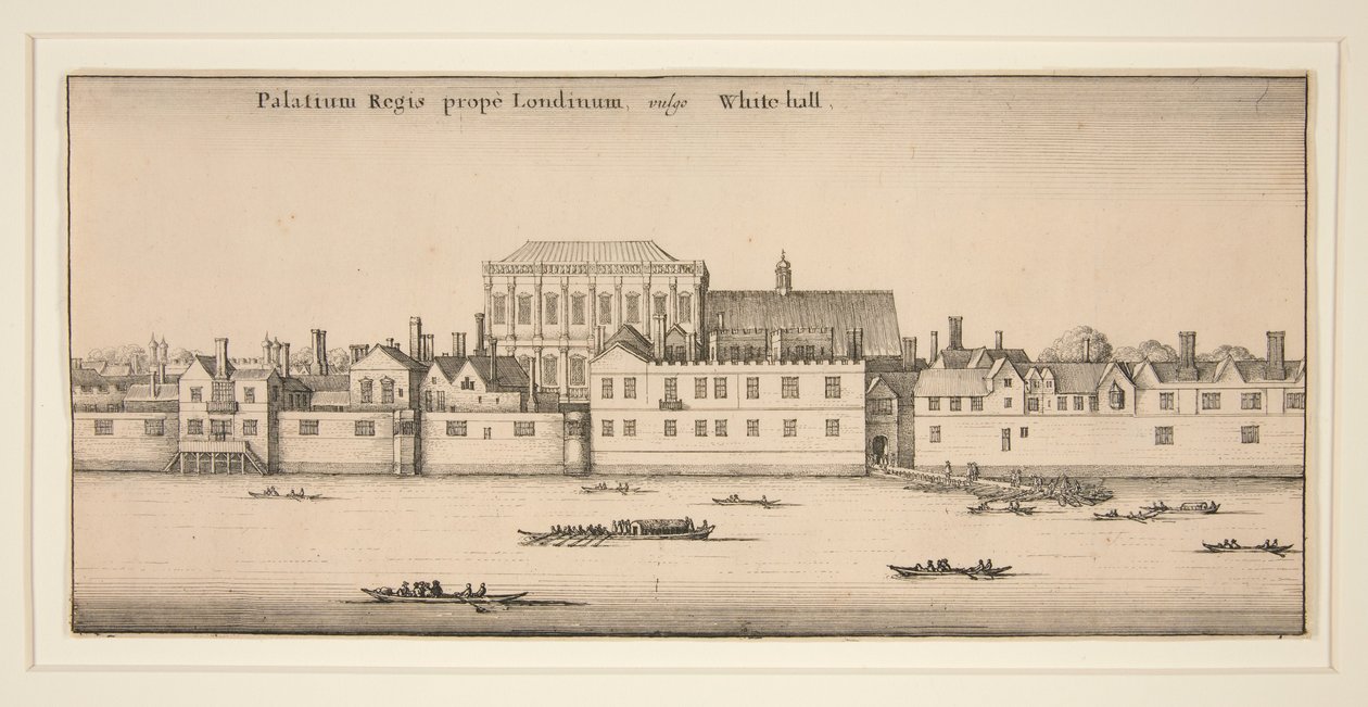 Whitehall vista do rio de Wenceslaus Hollar