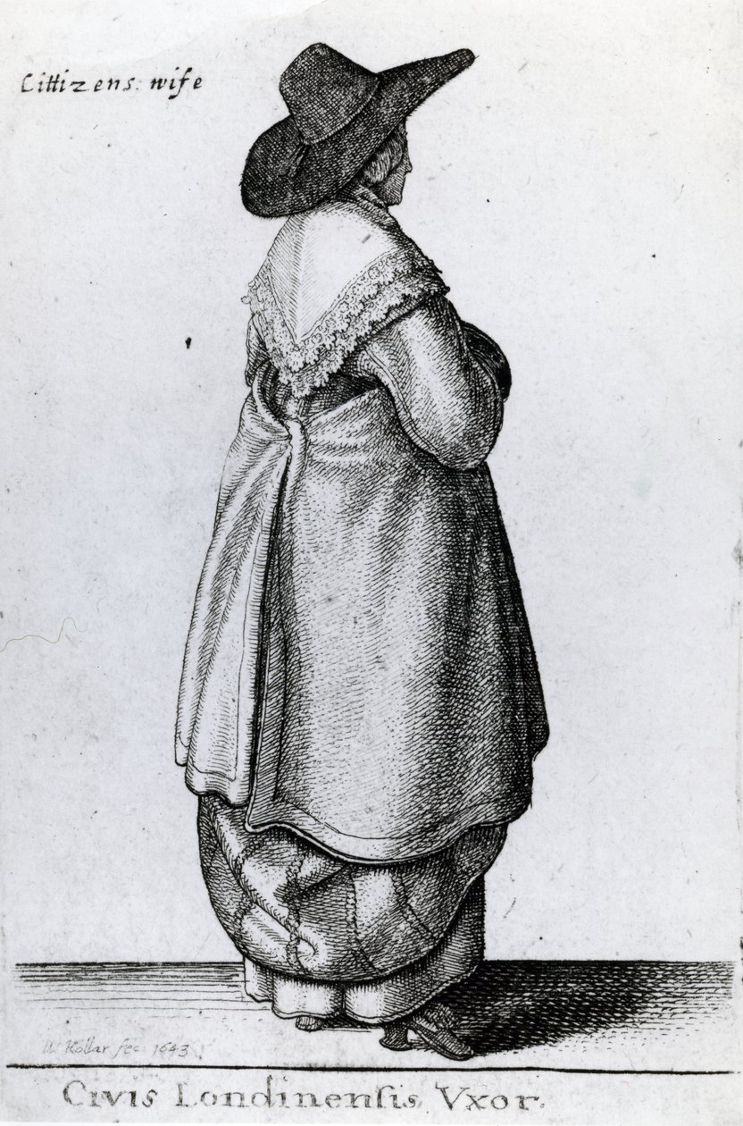Esposa de um cidadão de Londres, 1643 de Wenceslaus Hollar