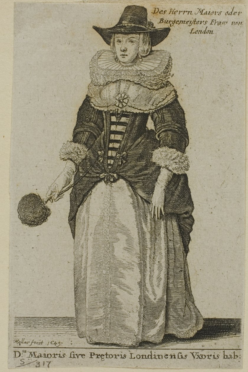 Esposa do prefeito de Londres de Wenceslaus Hollar