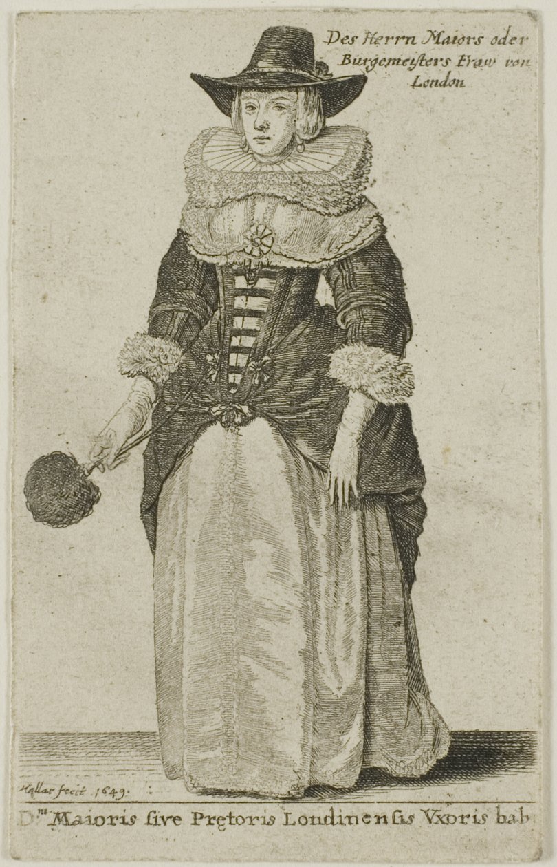 Esposa do prefeito de Londres de Wenceslaus Hollar