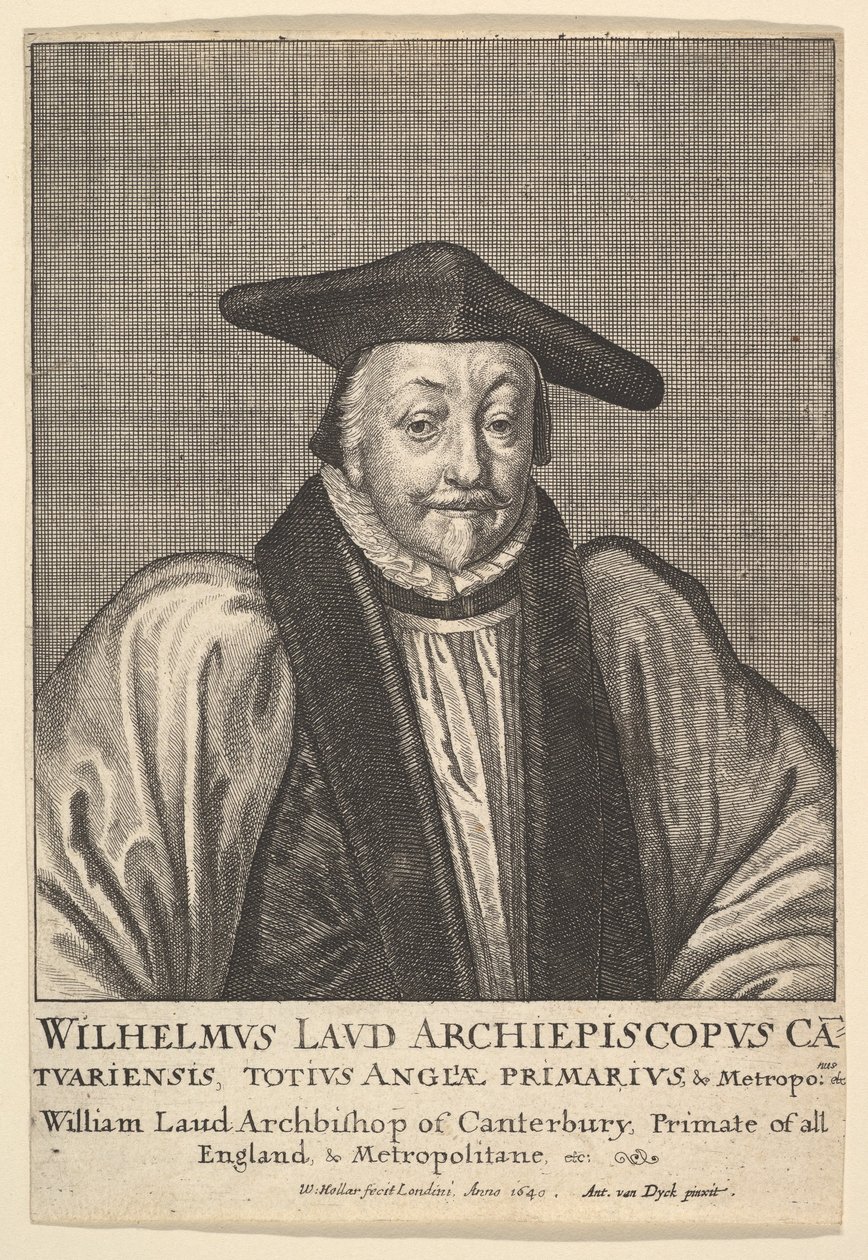 William Laud, Arcebispo de Canterbury, 1641. de Wenceslaus Hollar