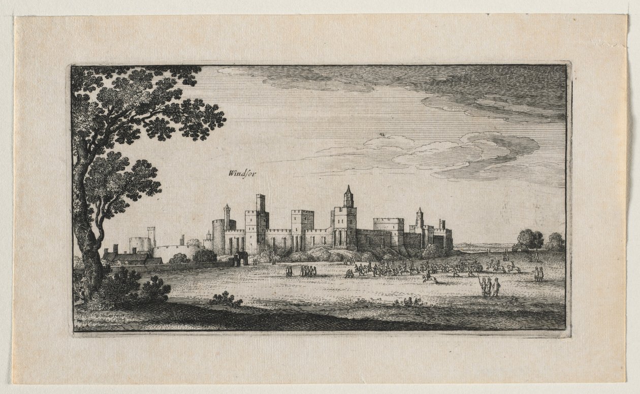 Castelo de Windsor do sudeste, 1644. de Wenceslaus Hollar