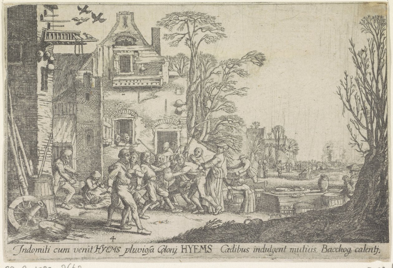 Inverno Hyems (título no objeto) As Quatro Estações (título da série) de Wenceslaus Hollar