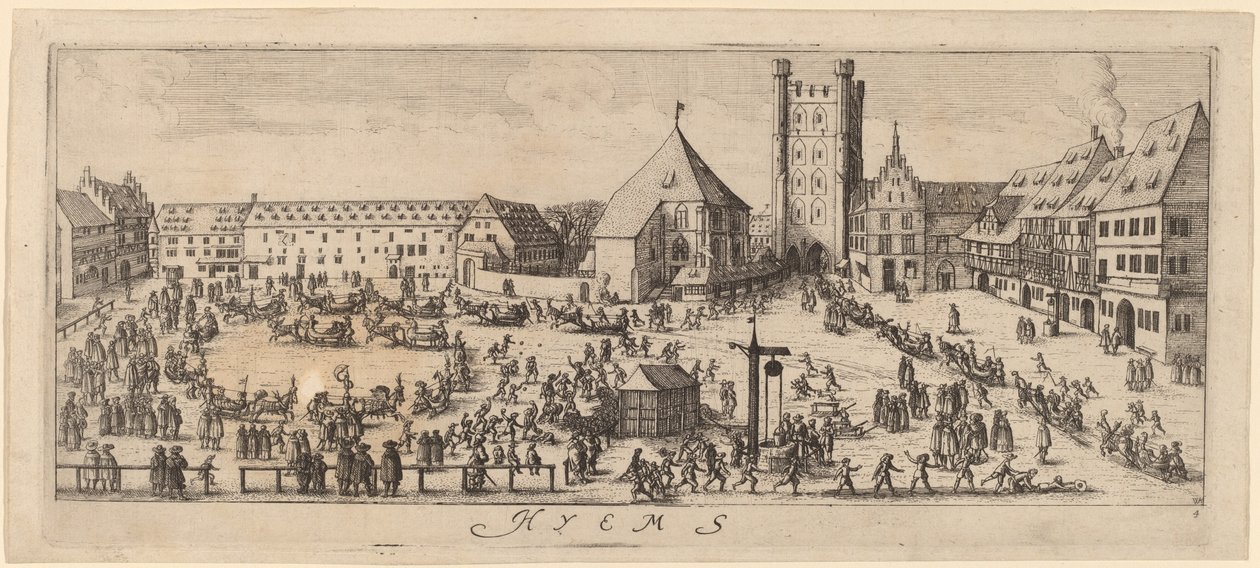 Inverno: O Parade Ground de Wenceslaus Hollar