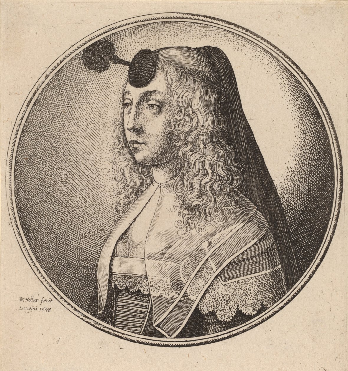 Mulher de Antuérpia, 1643. de Wenceslaus Hollar