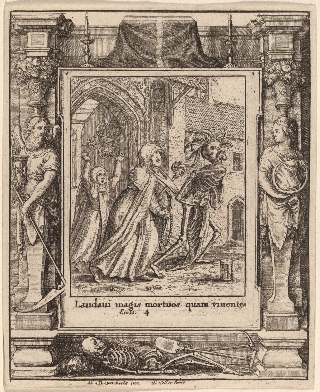 Abadessa de Wenceslaus Hollar after Hans Holbein the Younger after Abraham van Diepenbeeck