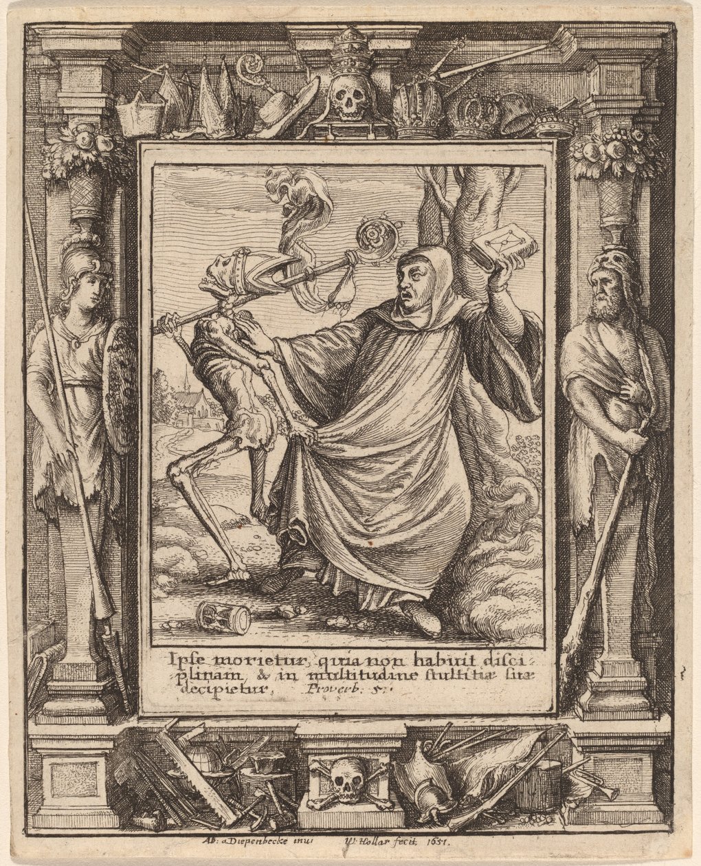 Abade de Wenceslaus Hollar after Hans Holbein the Younger after Abraham van Diepenbeeck