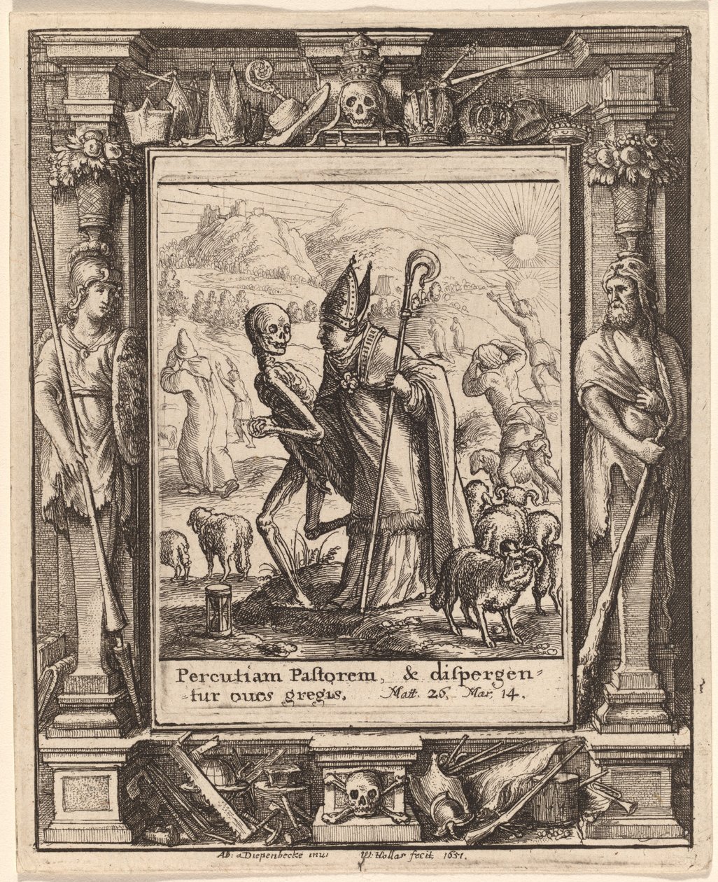 Bispo de Wenceslaus Hollar after Hans Holbein the Younger after Abraham van Diepenbeeck