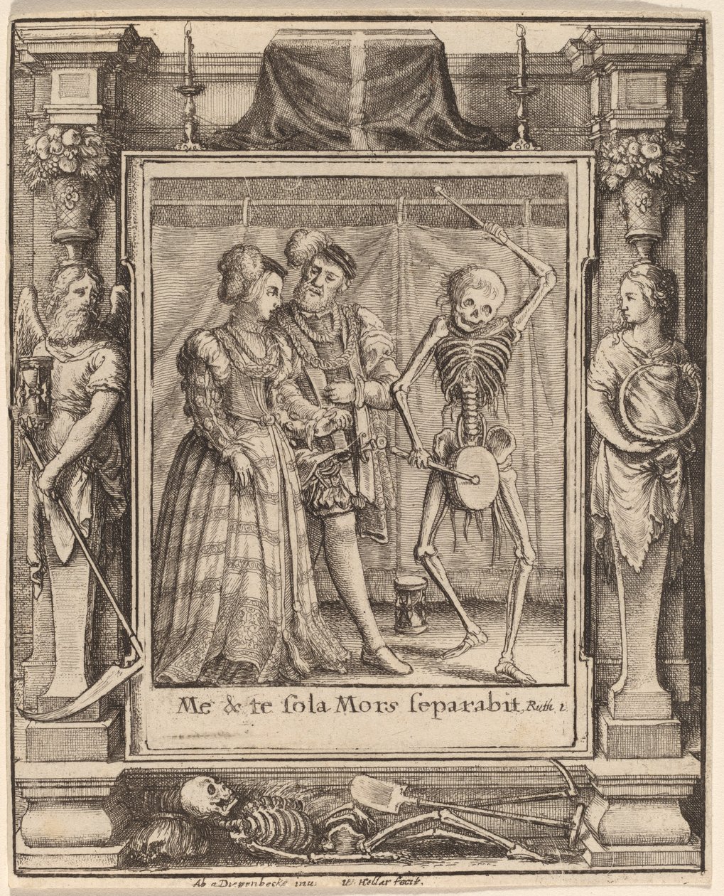 par de noivas de Wenceslaus Hollar after Hans Holbein the Younger after Abraham van Diepenbeeck