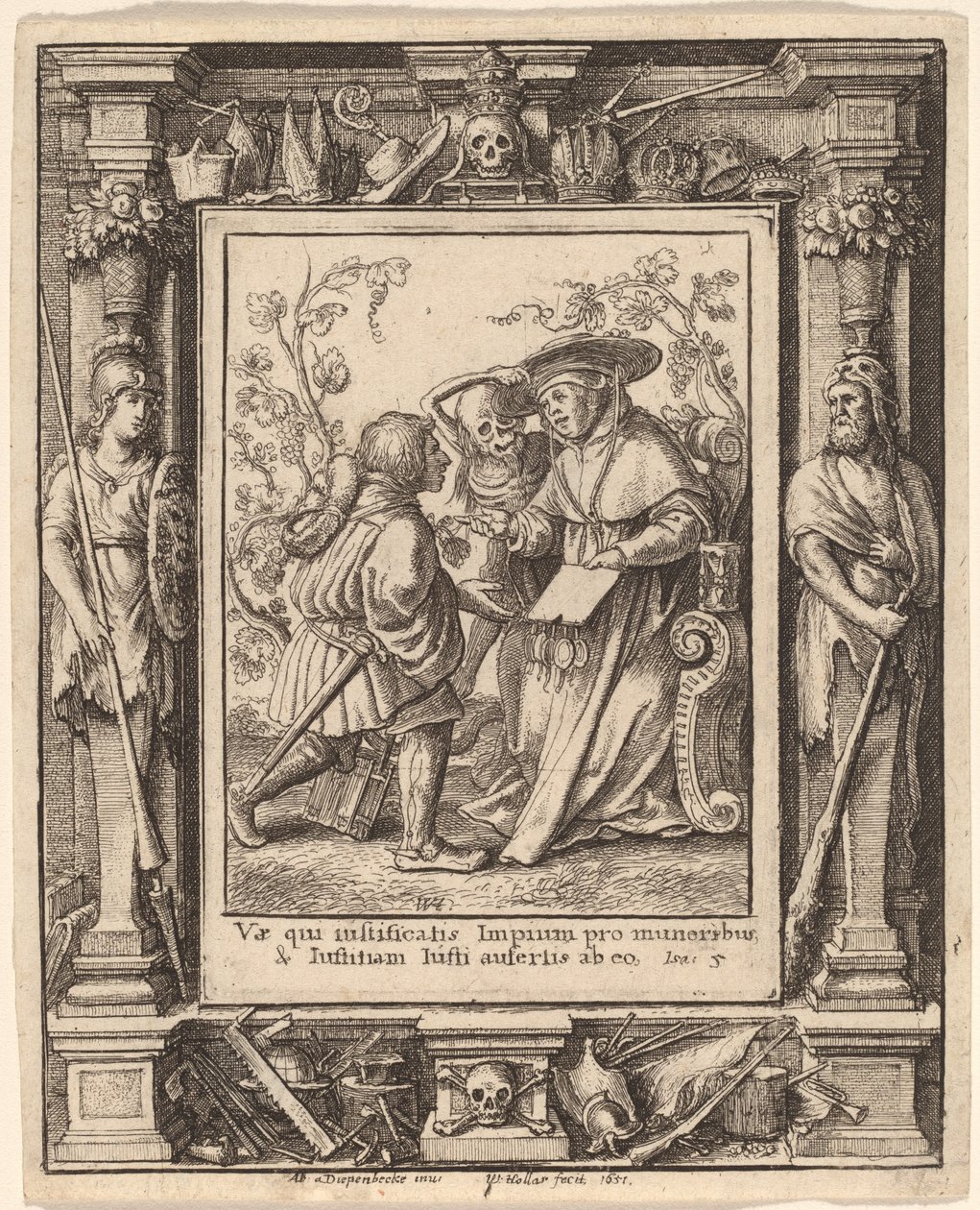 Cardeal de Wenceslaus Hollar after Hans Holbein the Younger after Abraham van Diepenbeeck