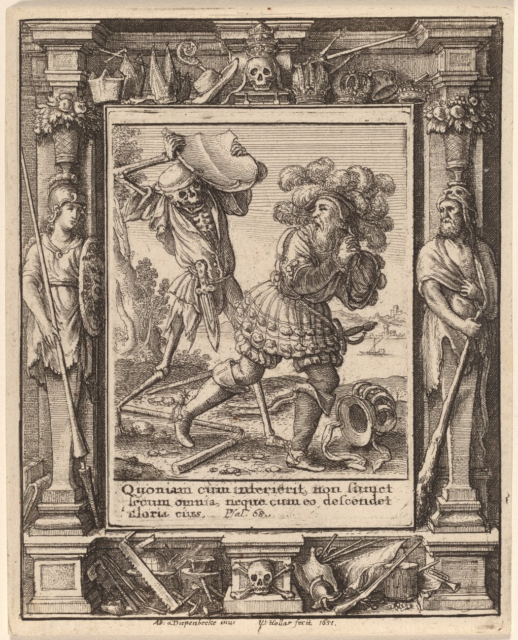 Contar de Wenceslaus Hollar after Hans Holbein the Younger after Abraham van Diepenbeeck