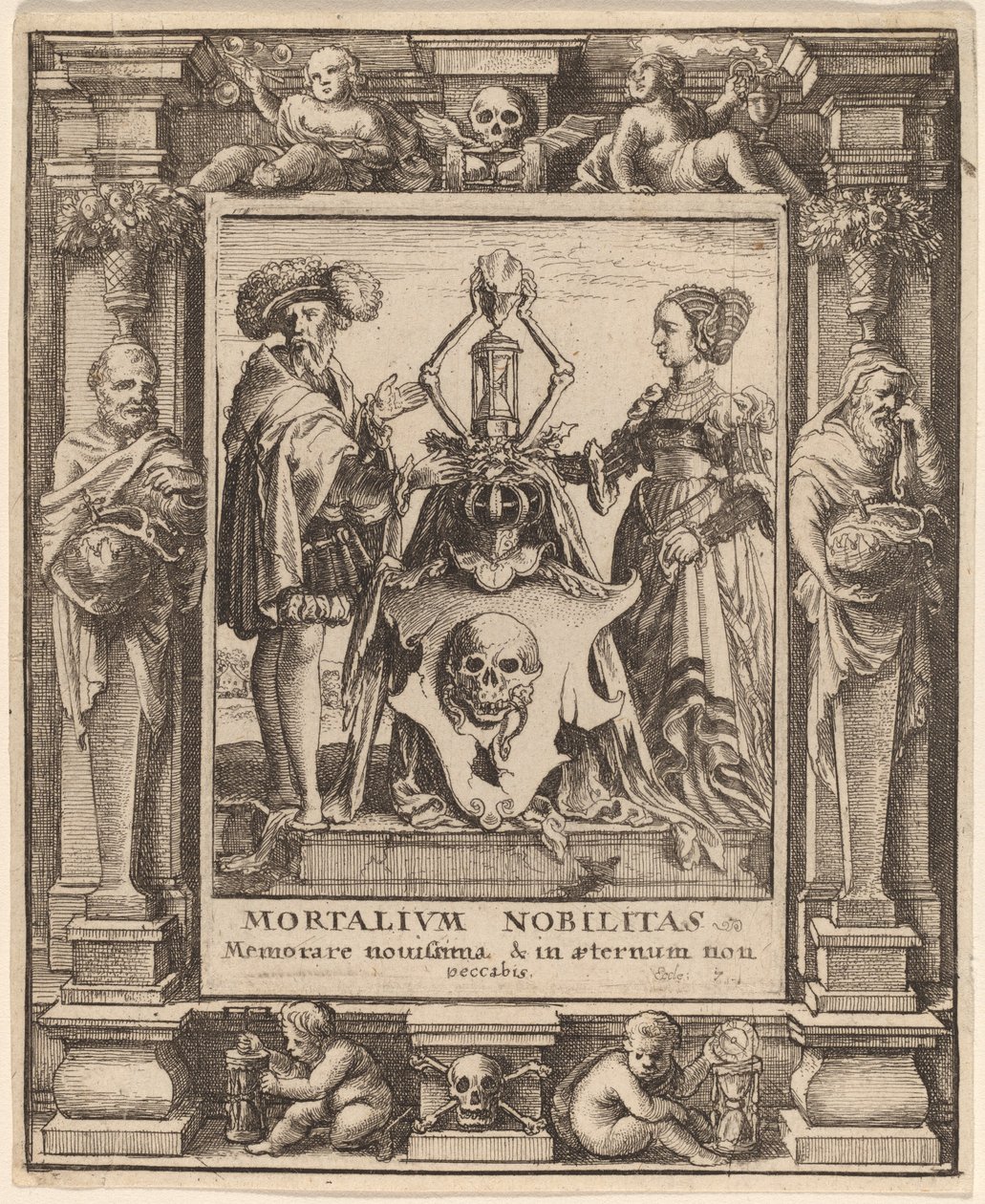 Brasão da Morte de Wenceslaus Hollar after Hans Holbein the Younger after Abraham van Diepenbeeck