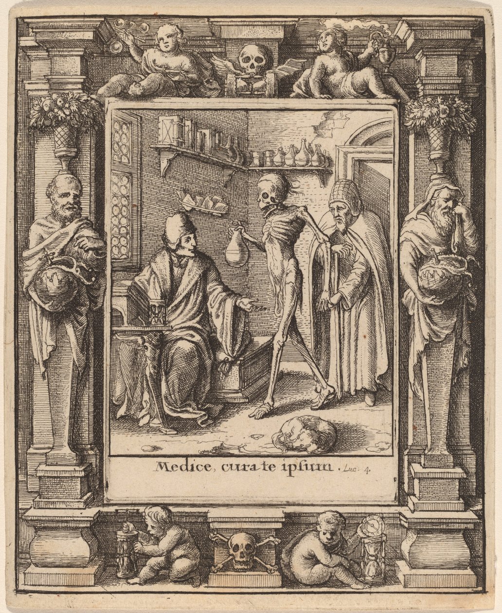 Médica de Wenceslaus Hollar after Hans Holbein the Younger after Abraham van Diepenbeeck