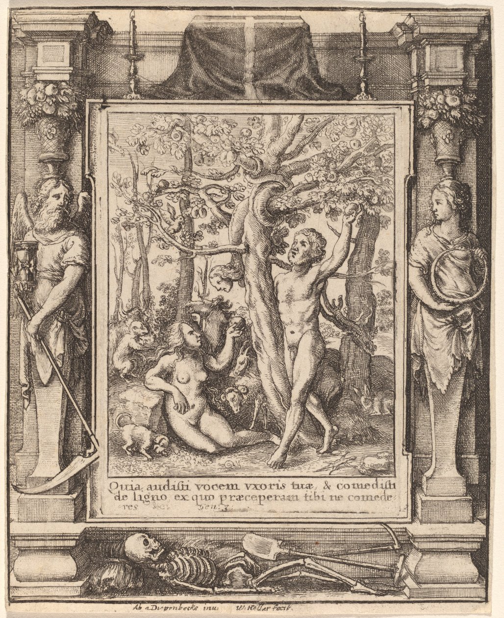 Jardim do Eden de Wenceslaus Hollar after Hans Holbein the Younger after Abraham van Diepenbeeck