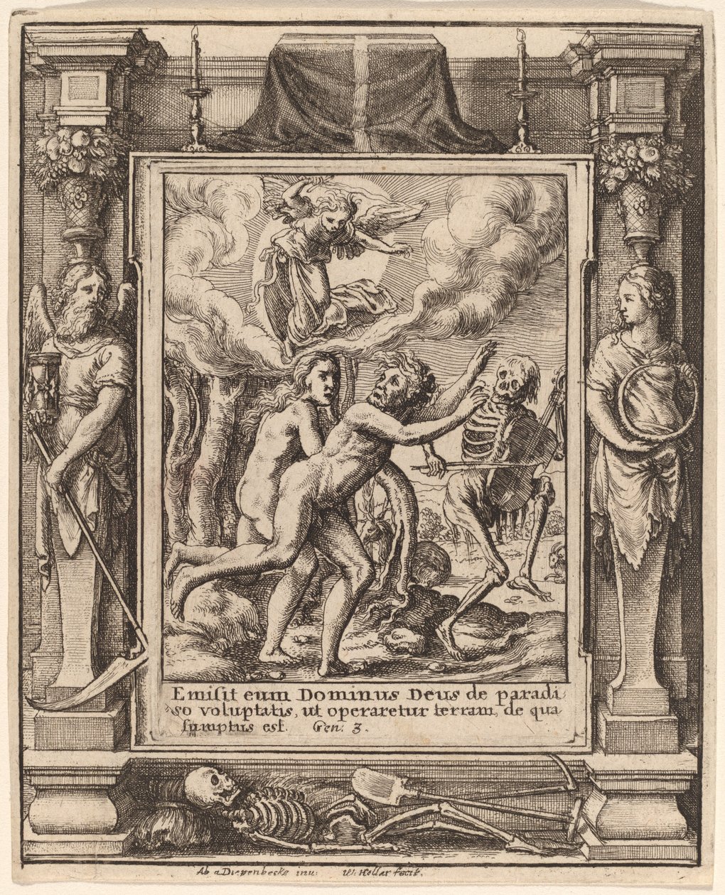 Paraíso Perdido de Wenceslaus Hollar after Hans Holbein the Younger after Abraham van Diepenbeeck