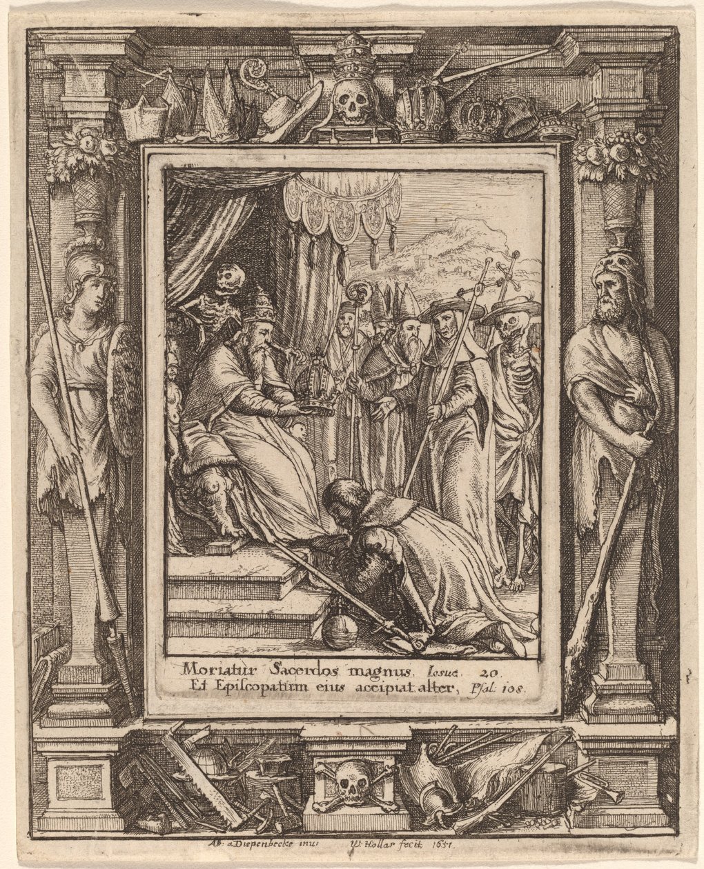 O Papa de Wenceslaus Hollar after Hans Holbein the Younger after Abraham van Diepenbeeck