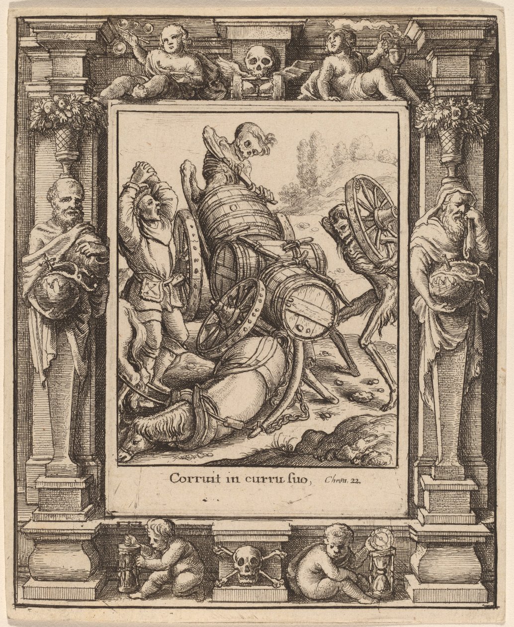 carroceiro de Wenceslaus Hollar after Hans Holbein the Younger after Abraham van Diepenbeeck