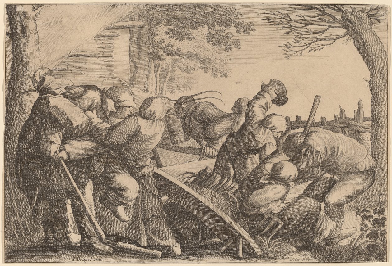 Briga Camponesa de Wenceslaus Hollar after Pieter Bruegel the Elder