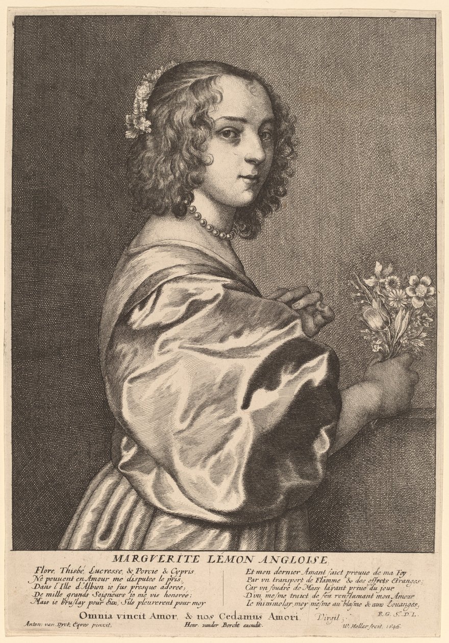Margaret Lemon de Wenceslaus Hollar after Sir Anthony van Dyck