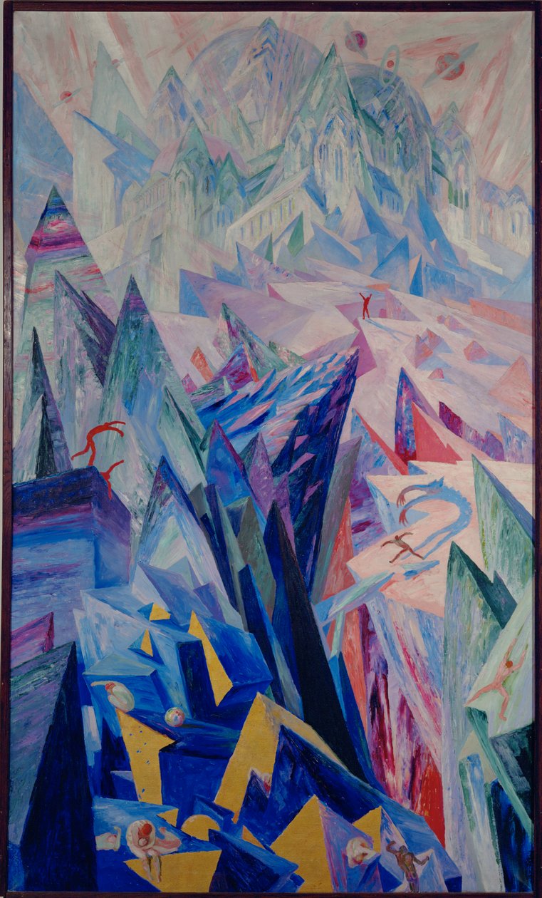 O caminho do génio (óleo sobre tela) de Wenzel Hablik