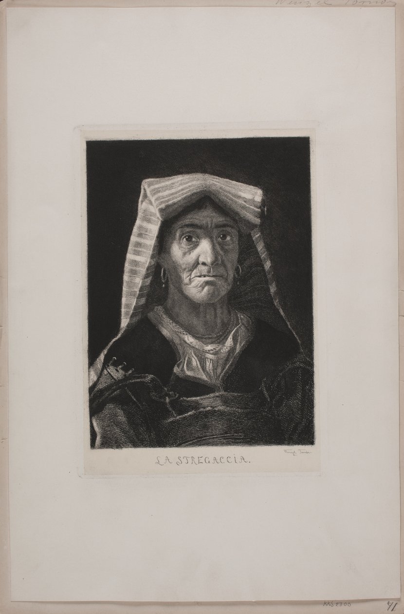 La Stregacia. retrato feminino romano de Wenzel Tornøe