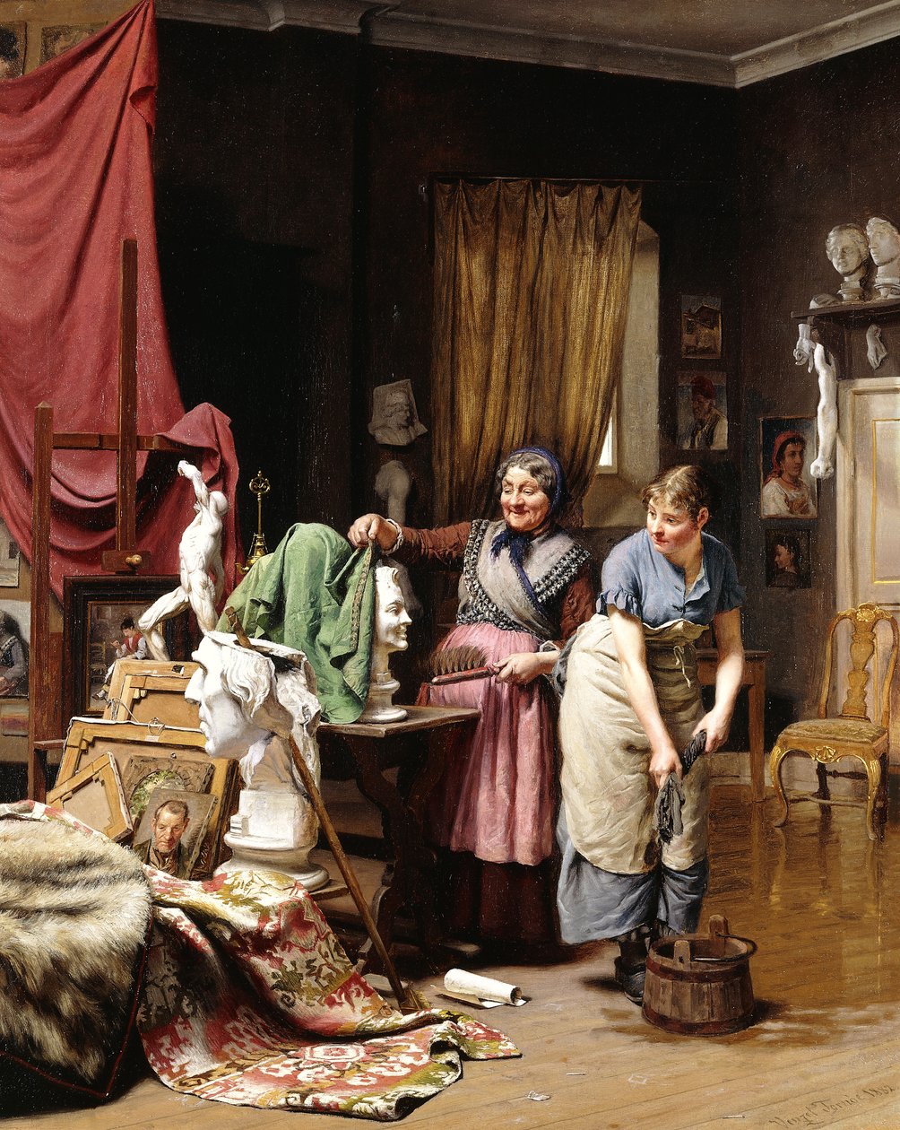 No estúdio, 1882 de Wenzel Ulrik Tornoe