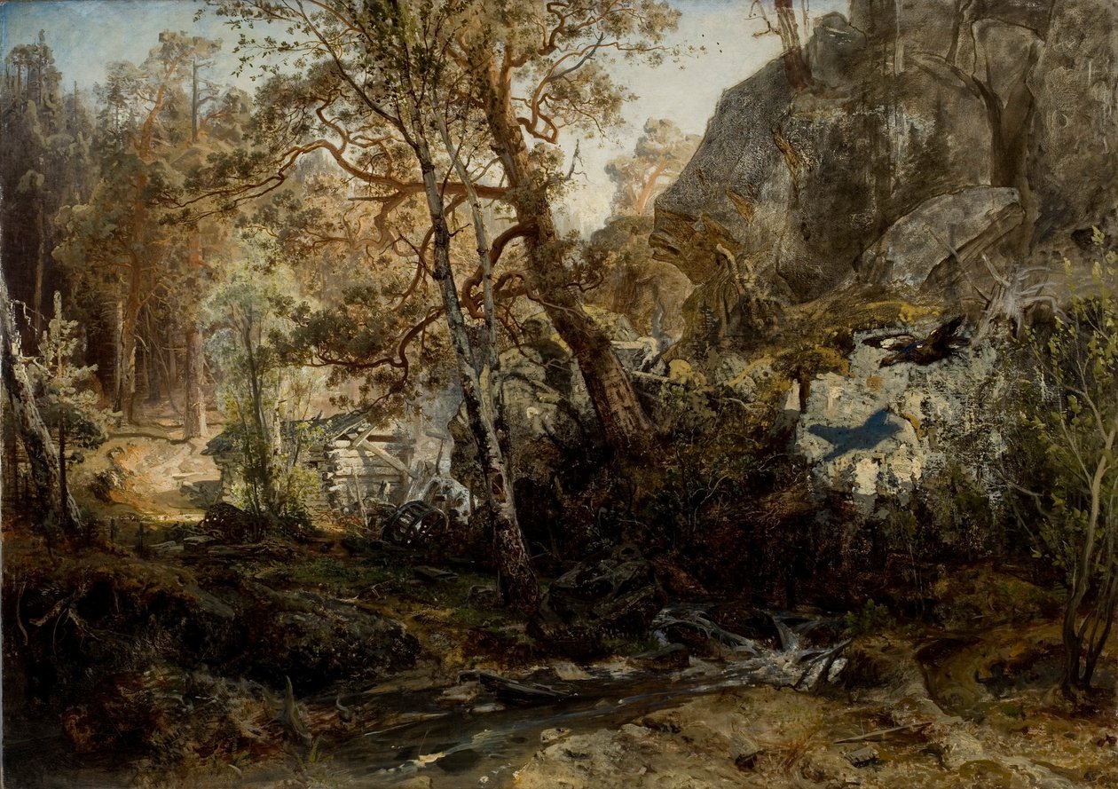 Paisagem florestal finlandesa de Werner Holmberg