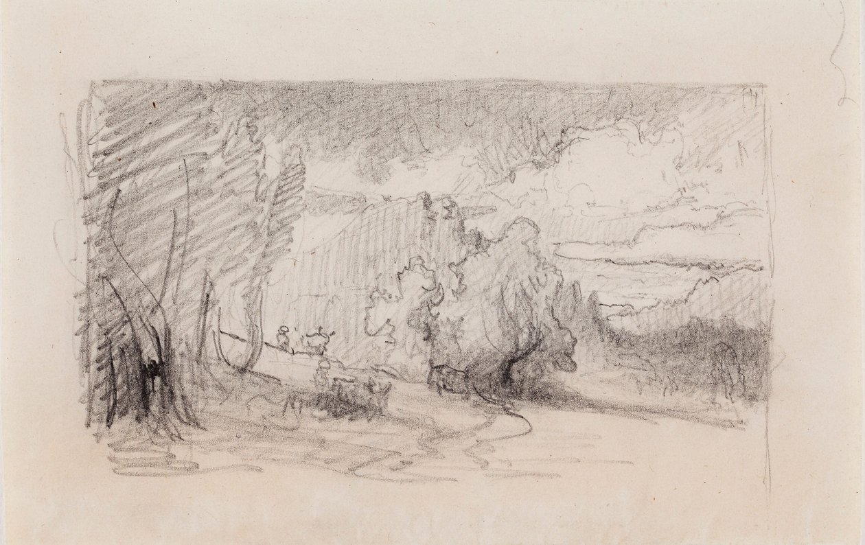 Paisagem, esboço composicional de Werner Holmberg