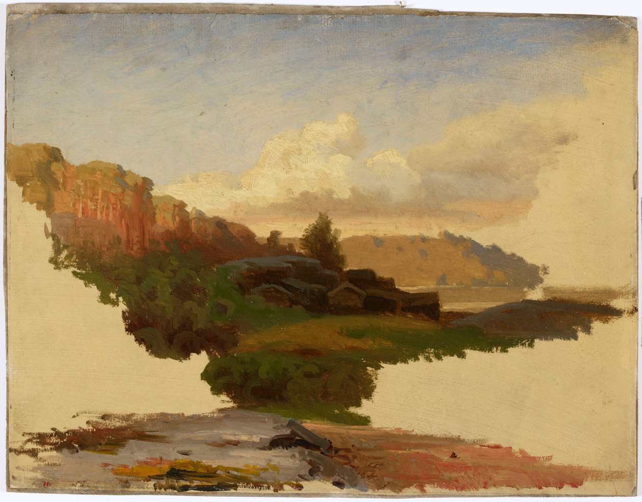 Paisagem de Leppälahti em Kuru; inacabada de Werner Holmberg