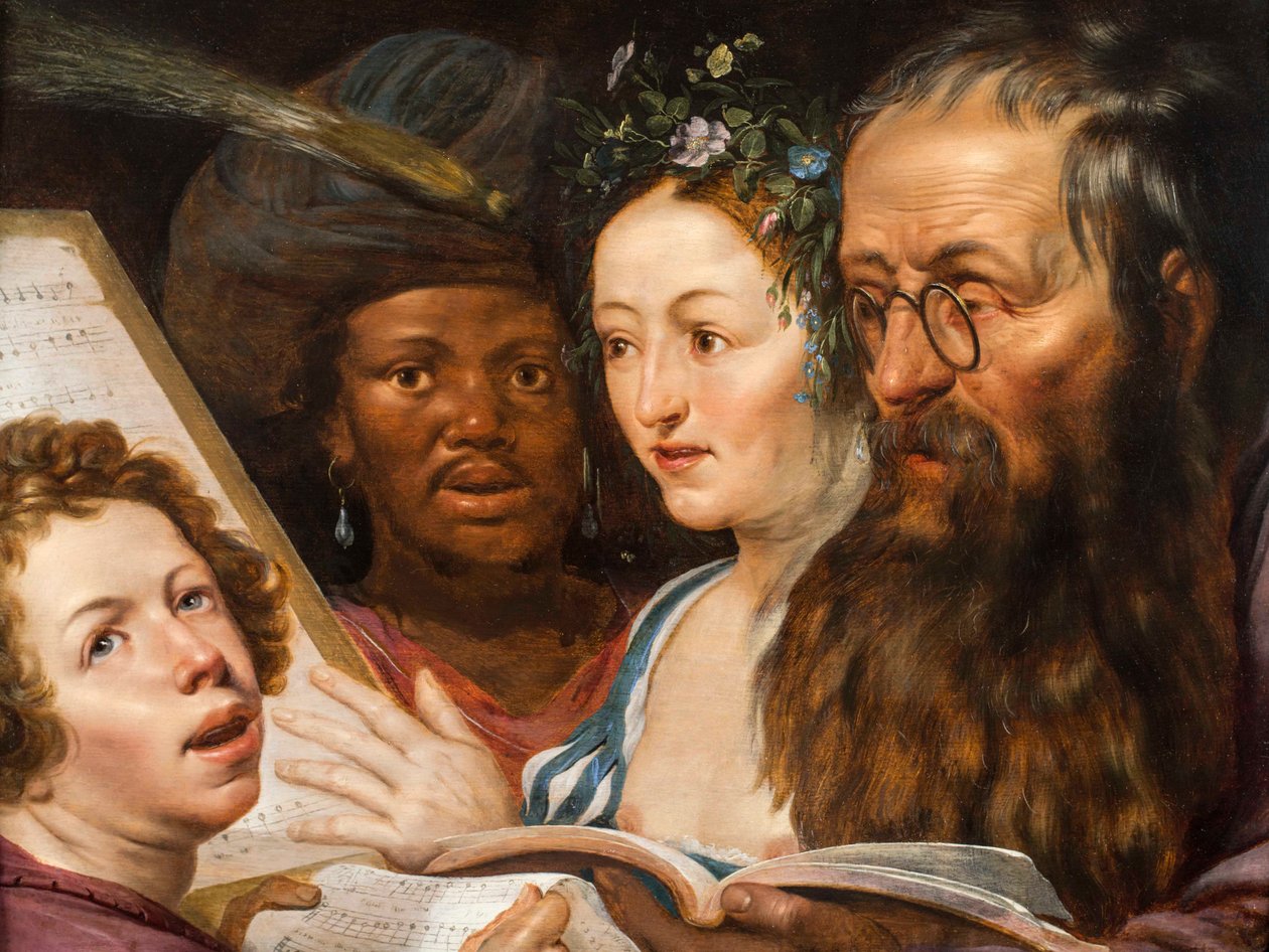 Uma alegoria da música, 1625 de Werner Jacobsz van den Valckert
