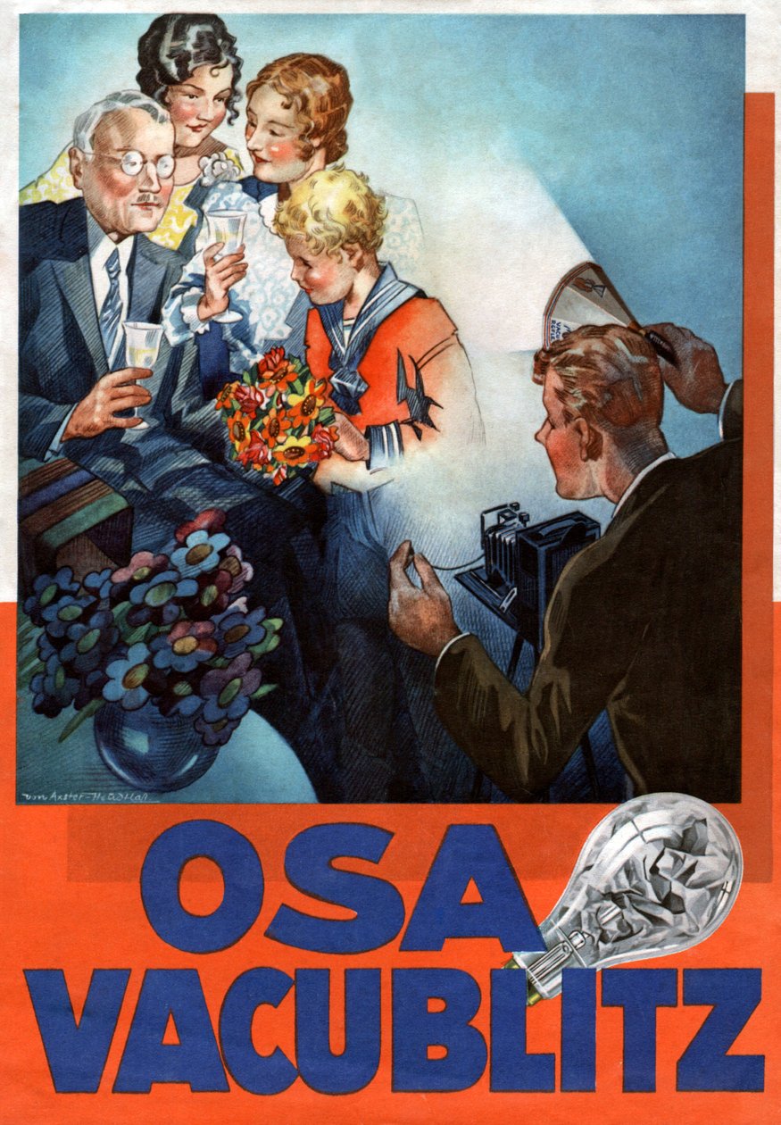 Publicidade à marca OSRAM, c1935 (ilustração) de Werner von Axster Heudtlass