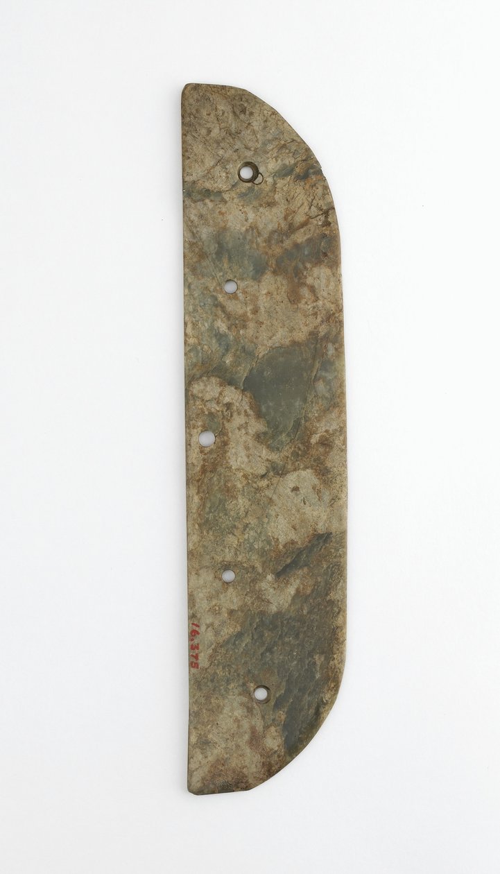 Implemento cerimonial (jade) de Western Zhou Dynasty Chinese School